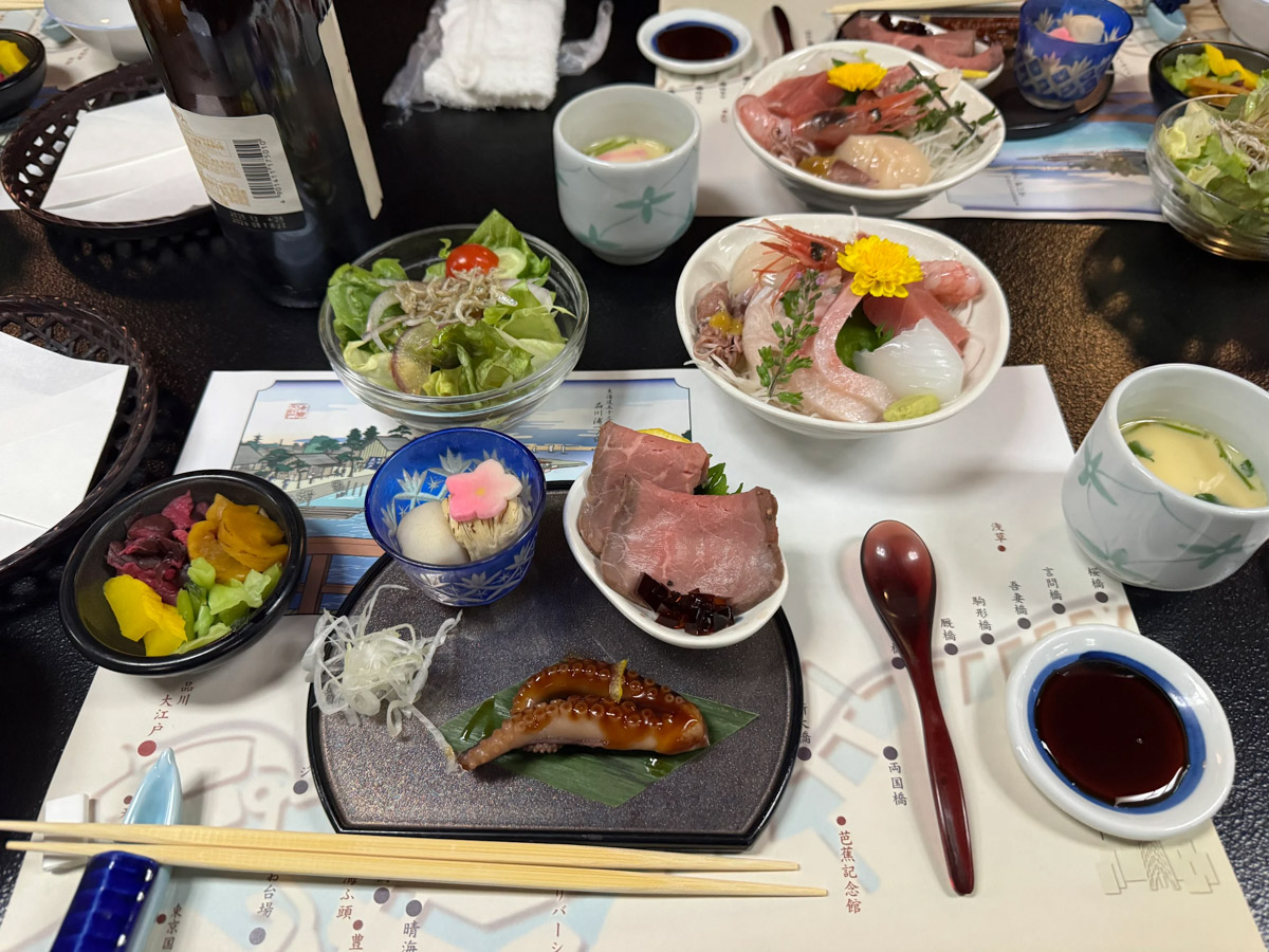 屋形船で提供された食事